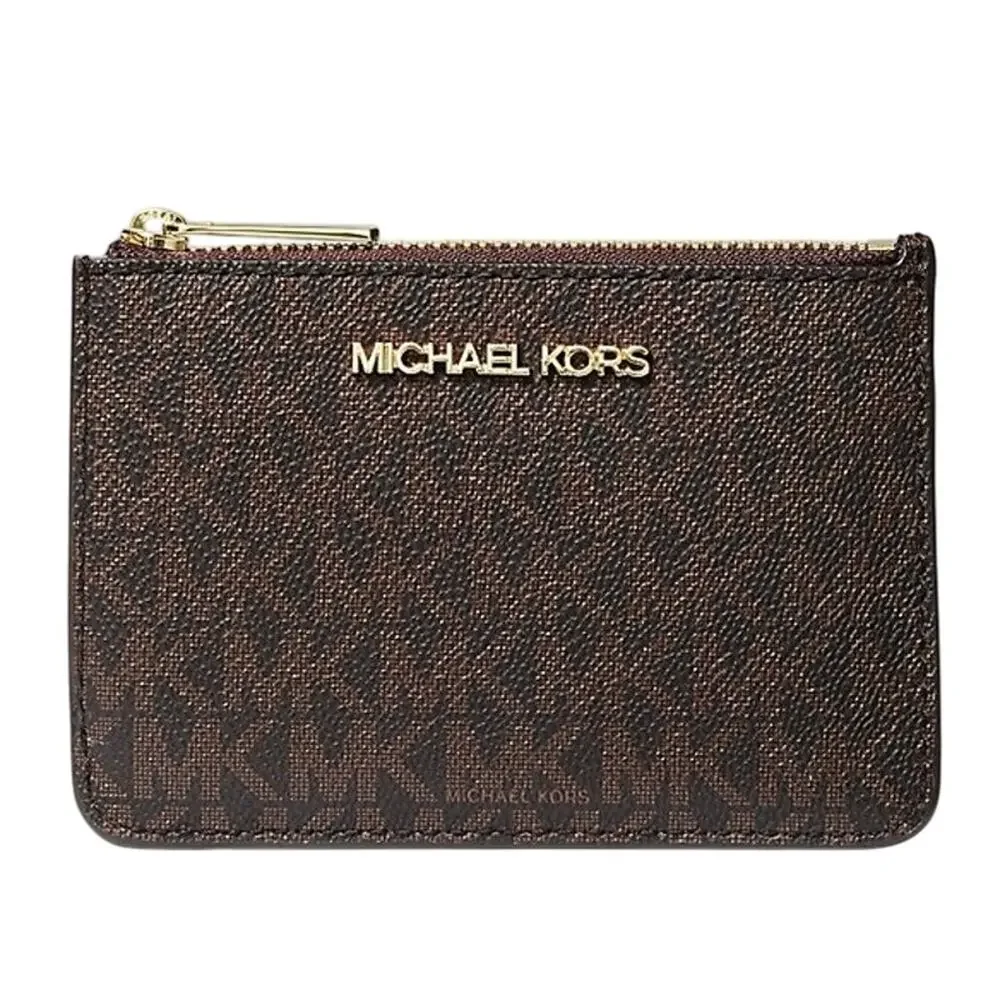 MICHAEL KORS Jet Set Travel Small Signature Logo Coin Purse New w/ Tag MSRP $188
